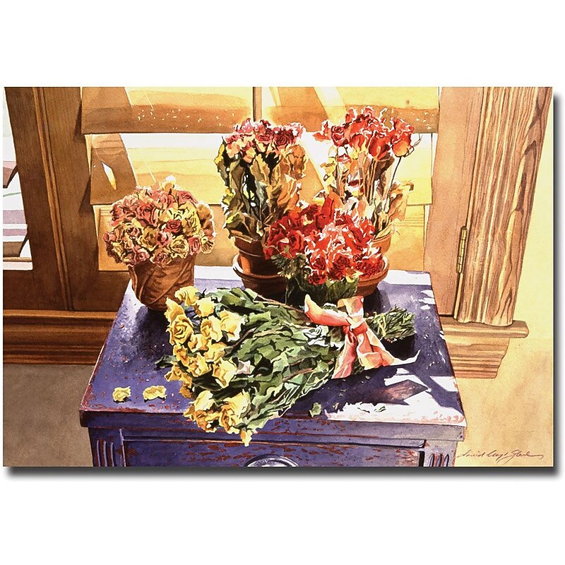 Trademark Global David Lloyd Glover "Sunshine Roses" Canvas Art, 18" x 24" image 1