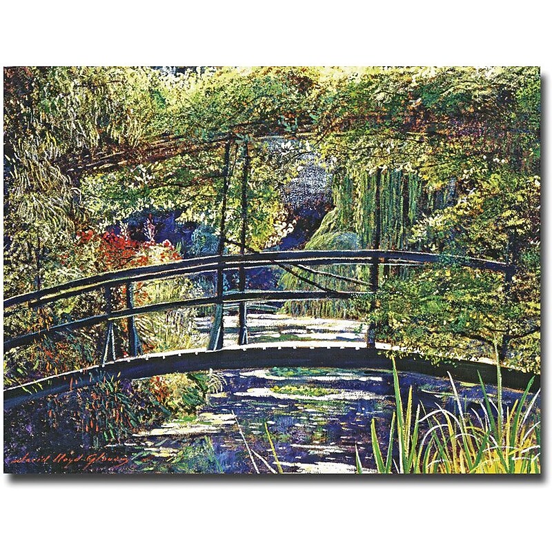 Trademark Global David Lloyd Glover "Giverny Footbridge" Canvas Art, 18" x 24" image 1