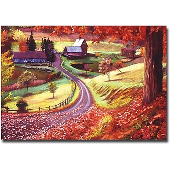 Trademark Global David Lloyd Glover "Road to Maplegrover Farms" Canvas Art, 22" x 32"