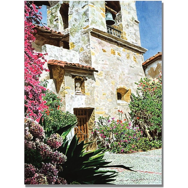 Trademark Global "David Lloyd Glover Mission Carmel Bell Tower" Canvas Art, 22" x 32" image 1
