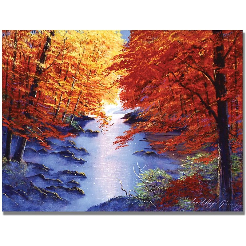 Trademark Global David Lloyd Glover "Misty Blue Morning" Canvas Art, 24" x 32" image 1