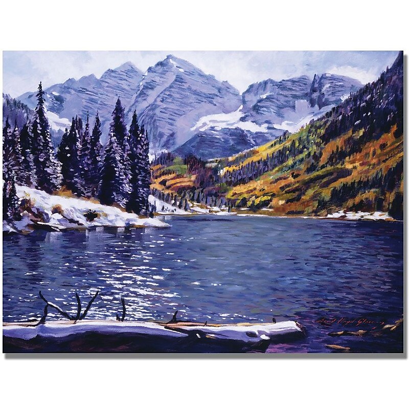 Trademark Global David Lloyd Glover "Rocky Mountain Solitude" Canvas Art, 35" x 47" image 1