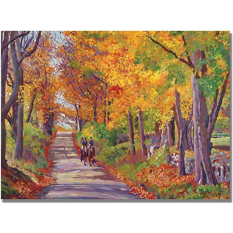 Trademark Global David Lloyd Glover "Autumn Ride" Canvas Art, 22" x 32" image 1