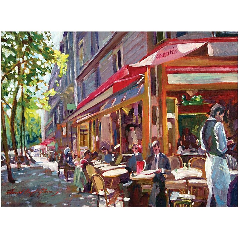 Trademark Global David Lloyd Glover "Paris Cafe" Canvas Art, 24" x 32" image 1