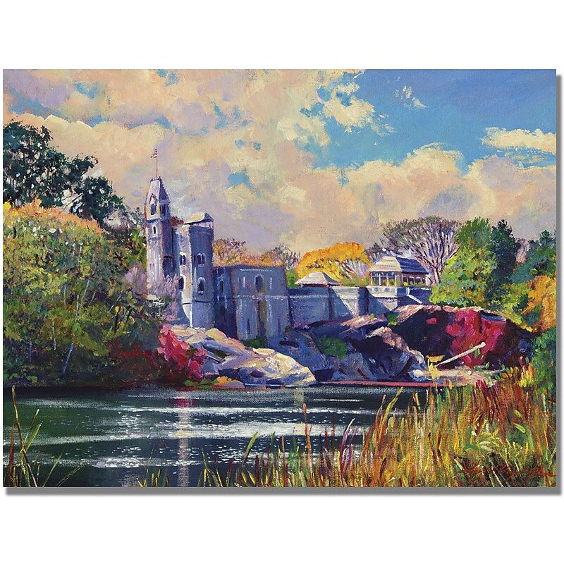 Trademark Global David Lloyd Glover "Belvedere Castle Central Park" Canvas Art, 18" x 24" image 1