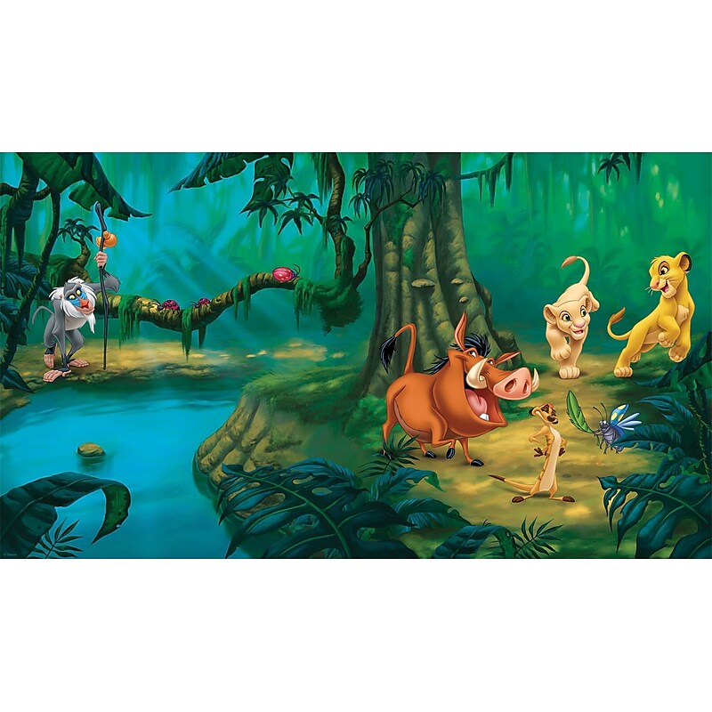 RoomMates® Lion King Chair Rail Prepasted Wall Mural, 6 ft H x 10 1/2 ft W image 1