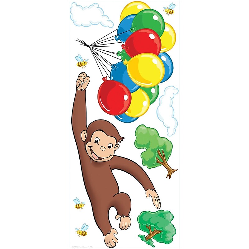 RoomMates® Curious George Peel and Stick Giant Wall Decal, 18" x 40" image 1