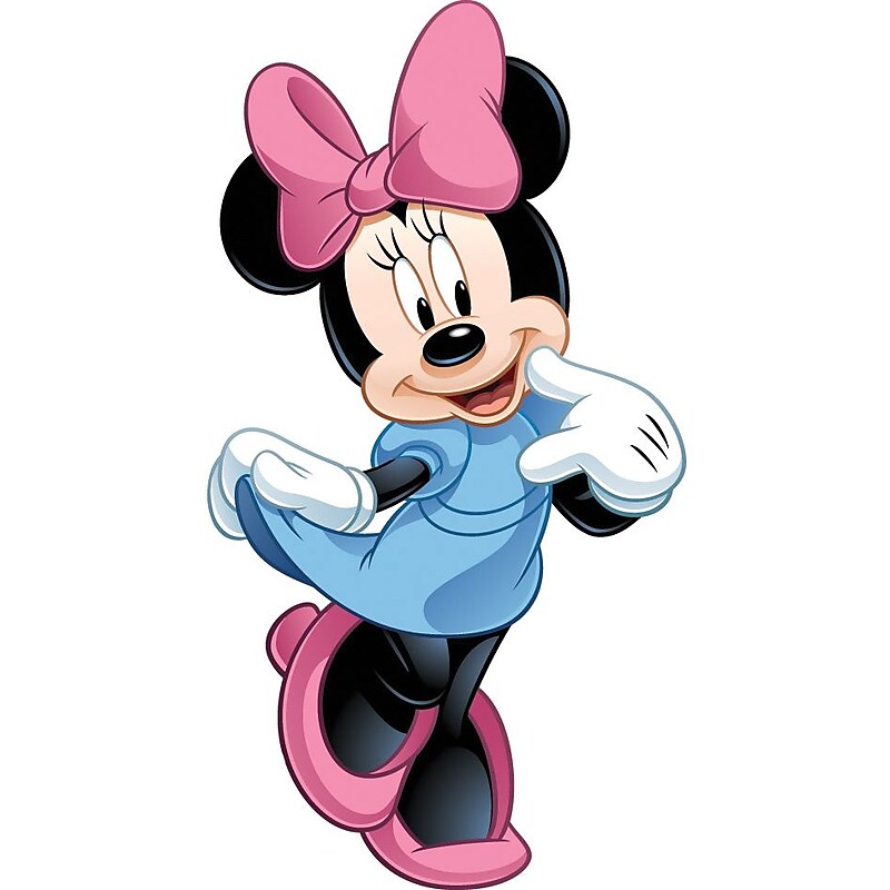 RoomMates Minnie Mouse Peel & Stick Giant Wall Decal, 18" x 40" and 9" x 40" (RMK1509GM) image 1