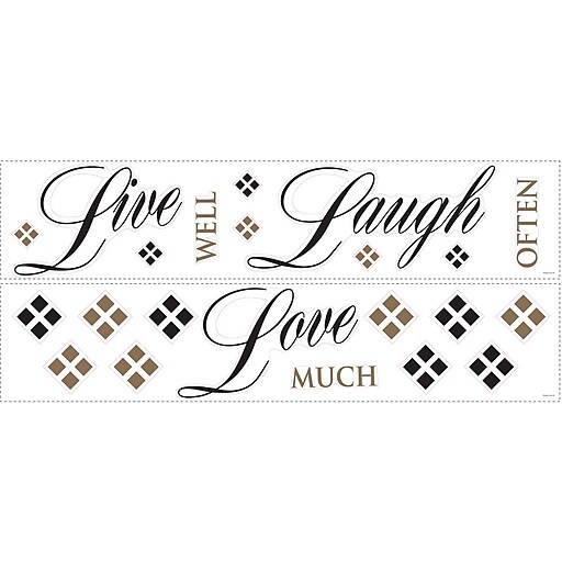 RoomMates® Live, Love, Laugh Quote Peel and Stick Wall Decal, 18" x 40