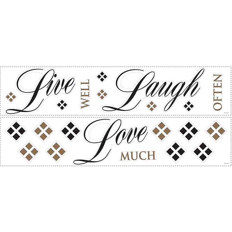 RoomMates® Live, Love, Laugh Quote Peel and Stick Wall Decal, 18" x 40" image 1