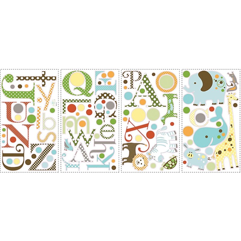 RoomMates® Animal Alphabet Peel and Stick Wall Decal, 10" x 18" image 1