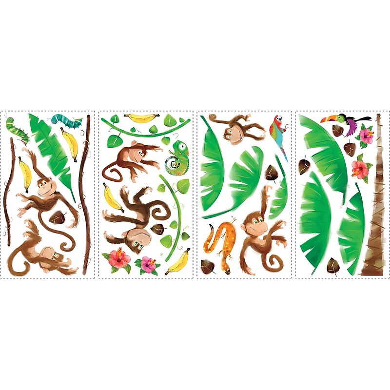 RoomMates® Monkey Business Peel and Stick Wall Decal, 10" x 18" image 1