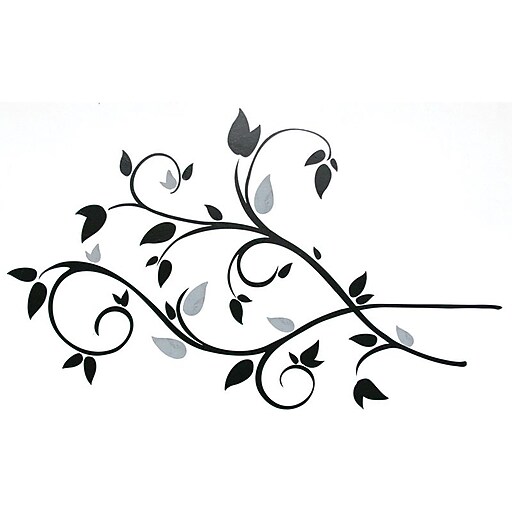 RoomMates® Scroll Branch Foil Leaves Peel and Stick Wall Decal, 10" x