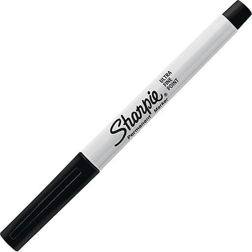 STAPLES ADVANTAGE Sharpie Permanent Markers, Fine Point, Black, Dozen