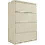 Alera® Four-Drawer Lateral File Cabinet, 36w x 19-1/4d x 54h, Putty~#|#~C5D00078-F441-4D9C-B41B65A44714780F_sc7