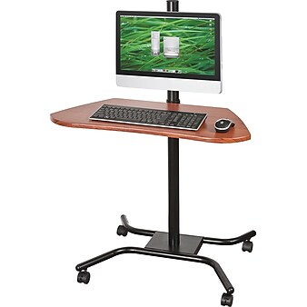MooreCo WOW Flexi-Desk Mobile Modular 32" Workstation Desk, Black (90329)