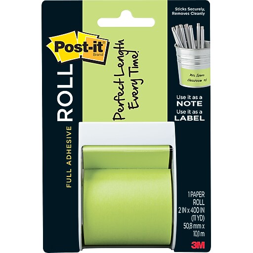 Shop Staples for Postit® Full Adhesive Roll, 2" x 400", Green