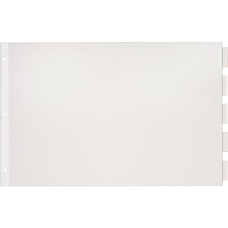 Cardinal® 11" x 17" Paper Insertable Dividers, 5-Tab, Clear, 1/St image 1