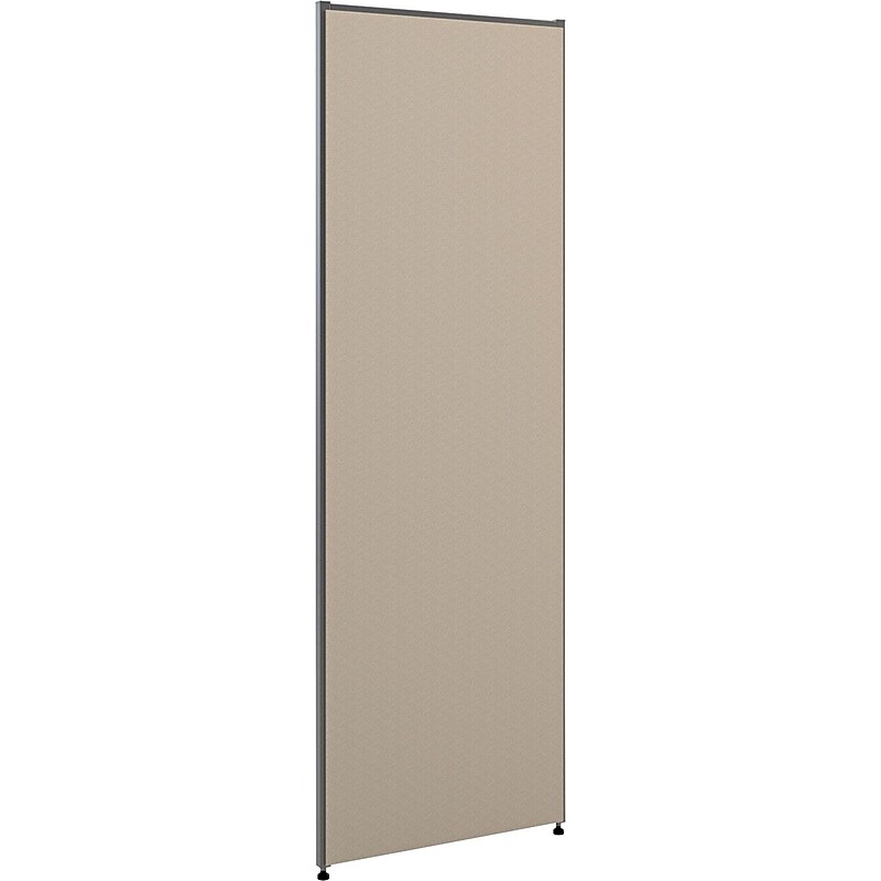 HON Verse Panel, 24"W x 72"H, Light Gray Finish, Gray Fabric (BSXP7224GYGY) image 1