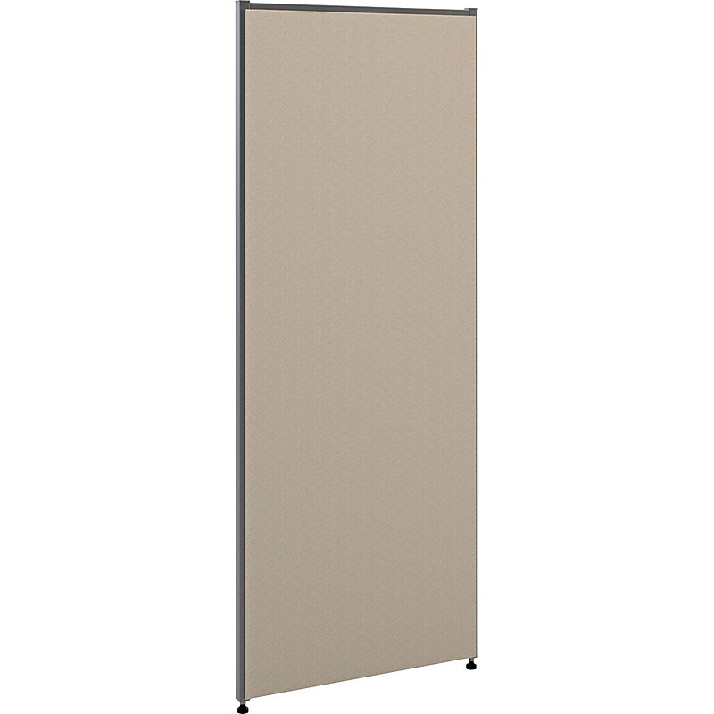 HON Verse Panel, 24"W x 60"H, Light Gray Finish, Gray Fabric (BSXP6024GYGY) image 1