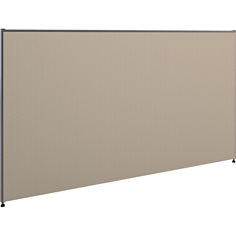 HON Verse Panel, 72"W x 42"H, Light Gray Finish, Gray Fabric (BSXP4272GYGY) image 1