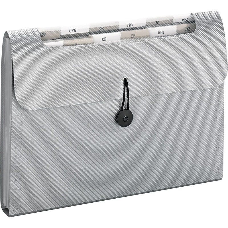 Smead Heavy Duty Step Index Organizer, 12-Pocket, Letter, Poly, Silver (70903) image 1