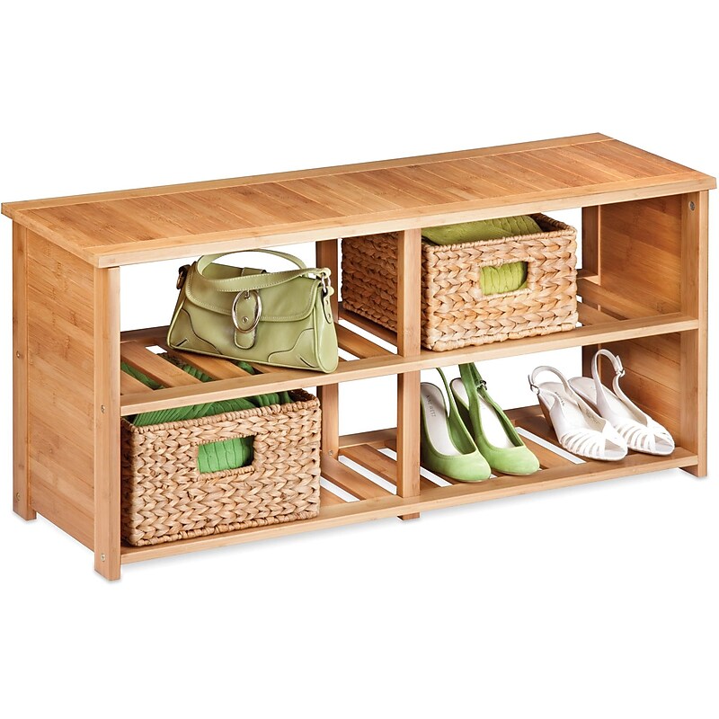 Honey Can Do® Bamboo Shoe Bench image 1