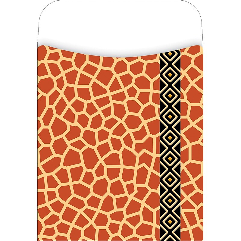 Barker Creek Giraffe Library Pockets, 5.125" x 3.5", 30/Pack (LL1219) image 1