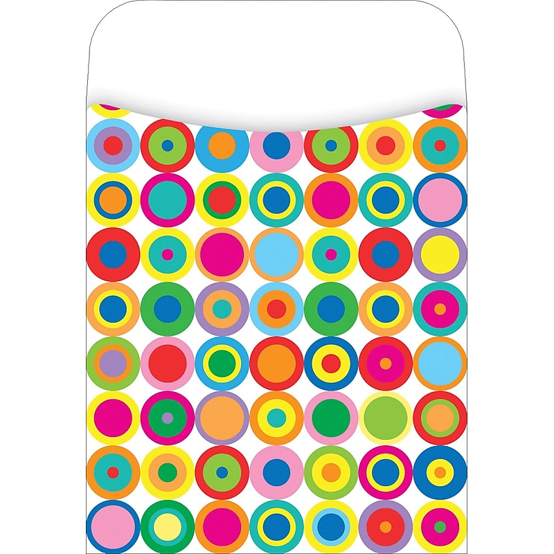 Barker Creek Disco Dots Library Pockets, 5.125" x 3.5", 30/Pack (LL1224) image 1