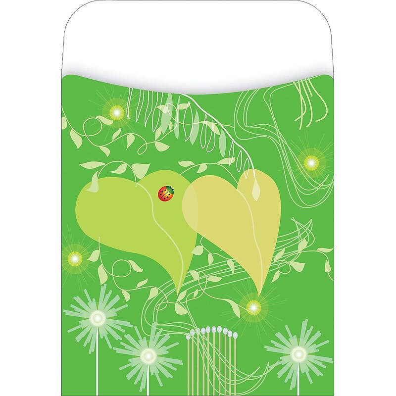 Barker Creek Go Green Library Pockets, 5.125" x 3.5", 30/Pack (LL1226) image 1