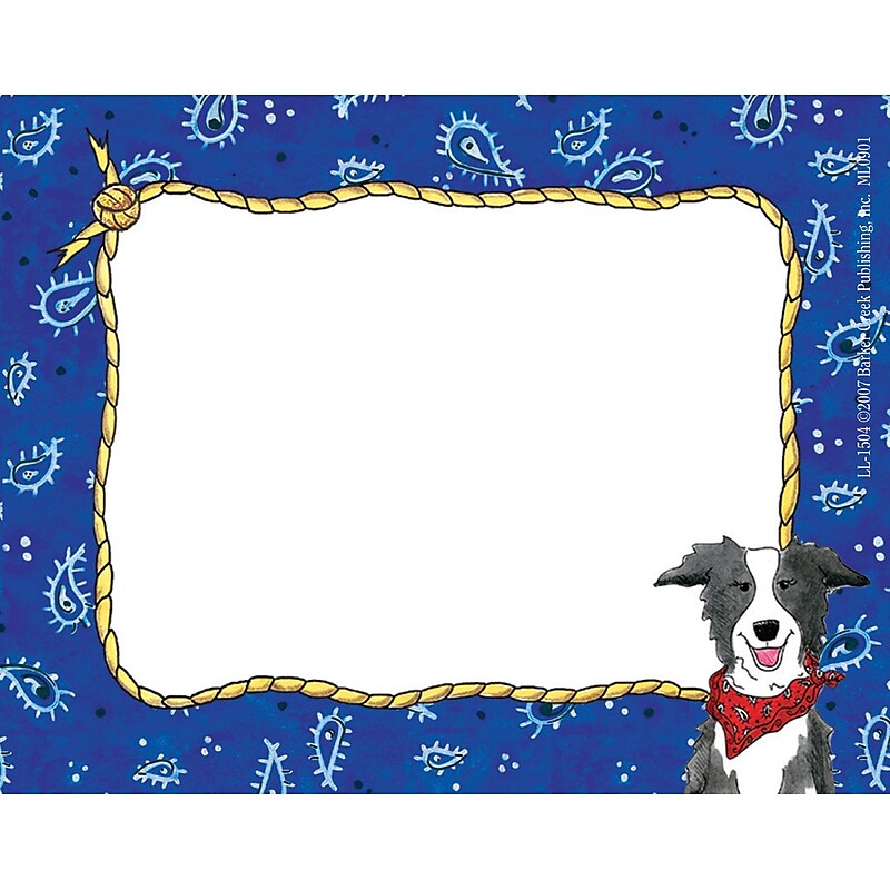 Barker Creek Self-adhesive Western School Name Tags, 2.75" x 3.5", 45/Pack (LL1504) image 1