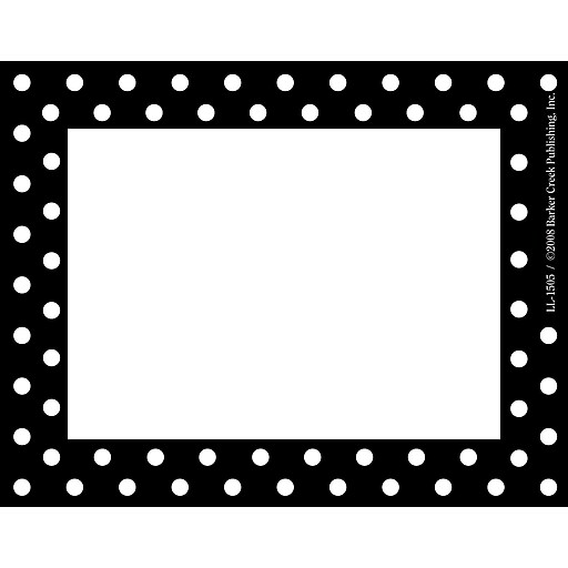 shop staples for barker creek black and white dot name tag