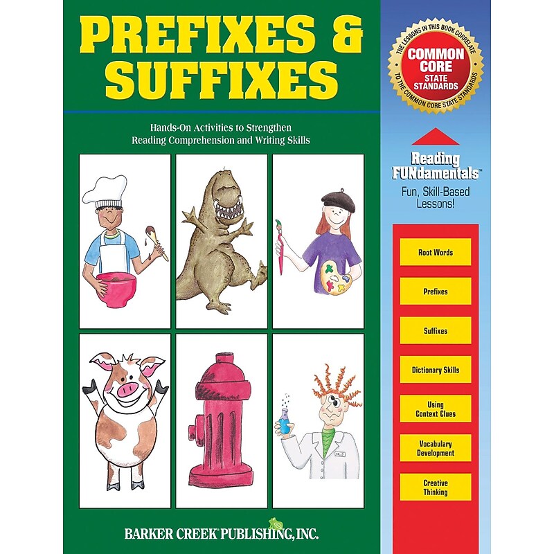 Barker Creek Prefixes & Suffixes Grammar Activity Book (LL1606) image 1
