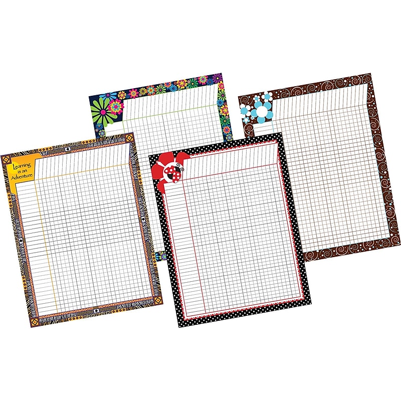 Barker Creek Incentive Chart Set, 17" x 22", Multicolored, 4/Set (LL555) image 1