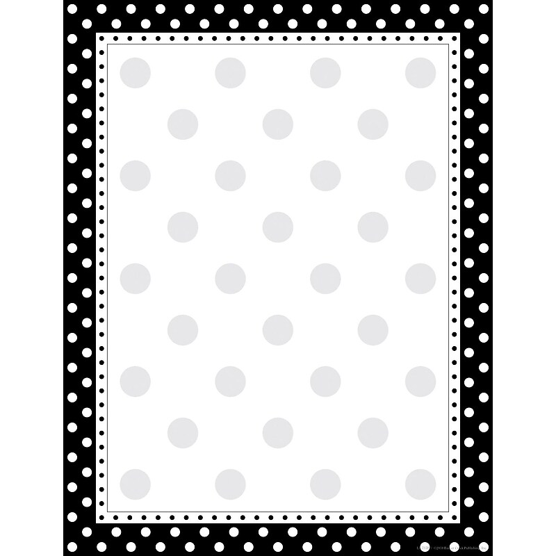 Barker Creek Dots Computer Paper, 8.5" x 11", 60 lbs., Black and White, 50 Sheets/Pack (LL717) image 1