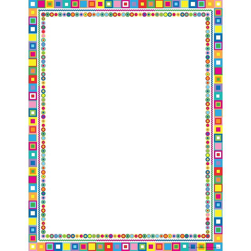 Barker Creek Retro Computer Paper, 8.5" x 11", 60 lbs., Multicolored, 50 Sheets/Pack (LL722) image 1