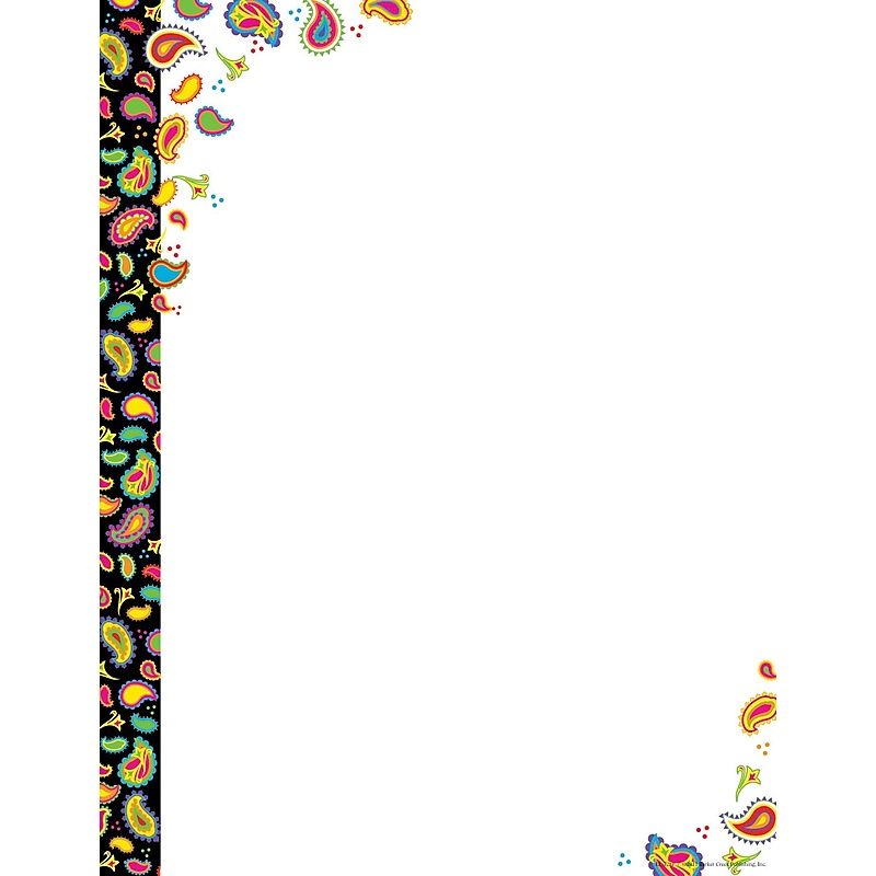 Barker Creek Neon Paisley Stationery (LL728) image 1