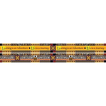 Barker Creek Double Sided Africa Trim, 35" L x 3" W, 12/Pack