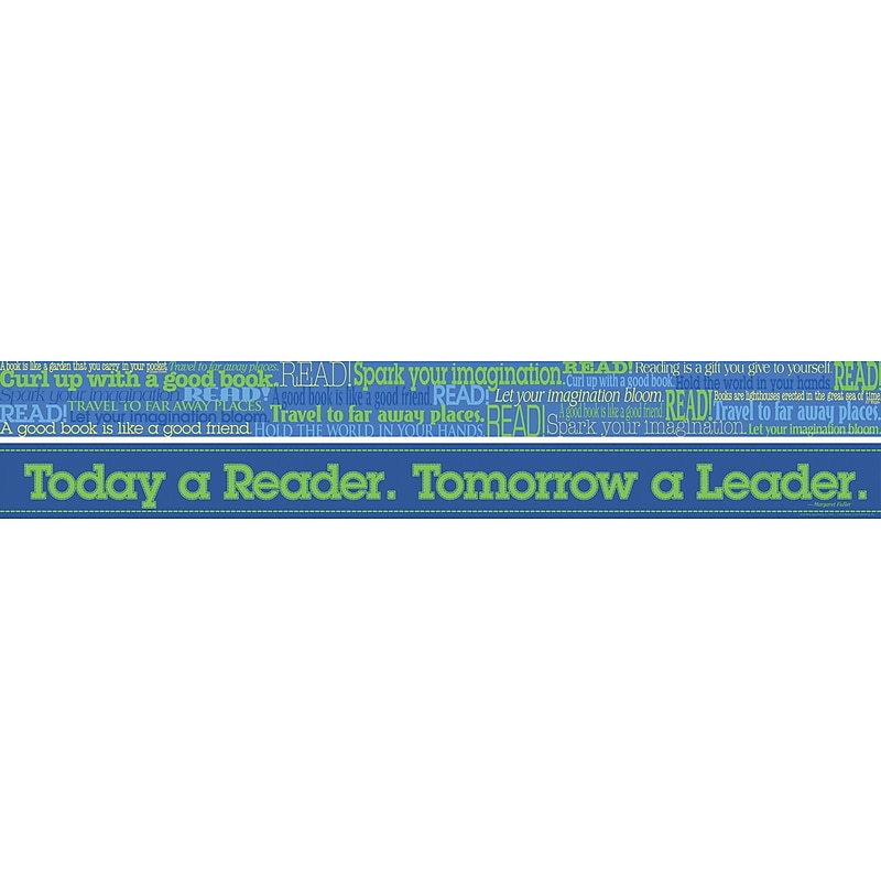 Barker Creek Double-Sided Border with Motivational Words, 35" x 3", Word Wall Read, 12/Pack (LL969) image 1