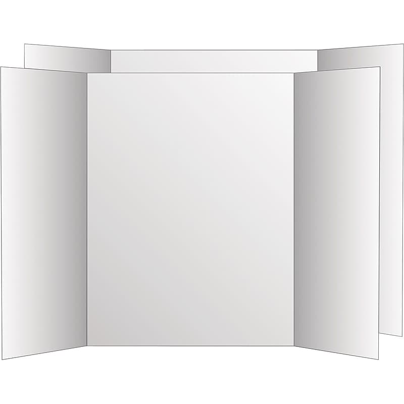 Staples Tri-Fold Poster Board, 36" x 48", Black/White (27135) image 1