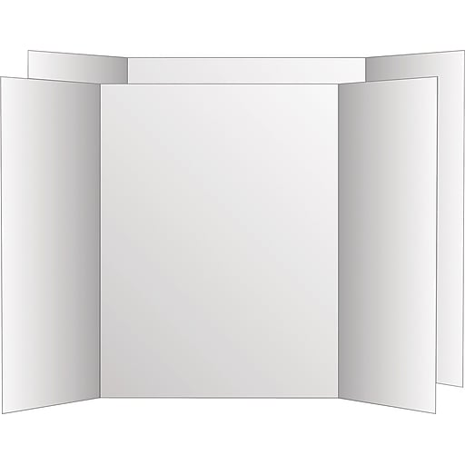 Staples Tri-Fold Poster Board, 4' x 3', Black/White (27135)