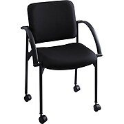 Safco Moto Plastic Stacking Chair, Black, 2/Pack (4184BL)