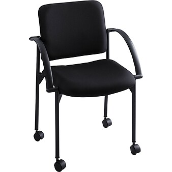 Safco Moto Plastic Stacking Chair, Black, 2/Pack (4184BL)