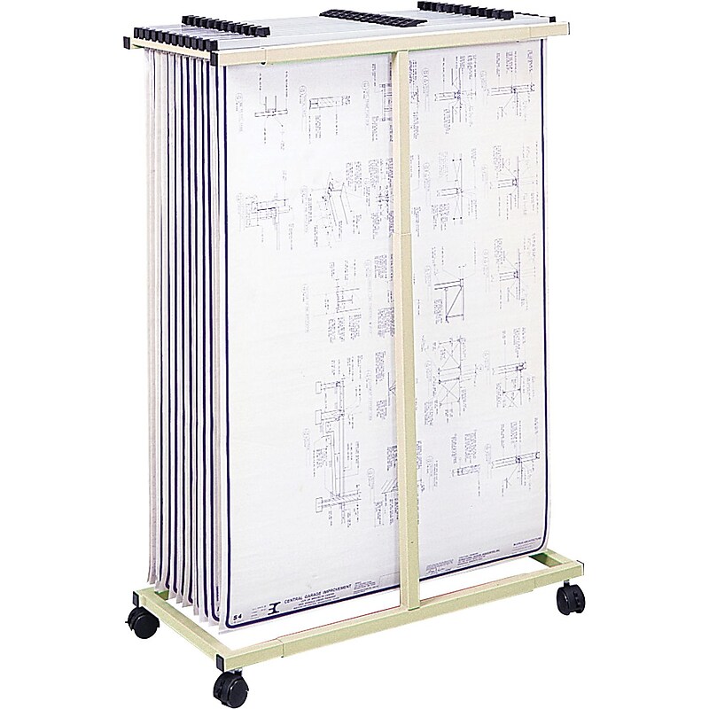 Safco Mobile Vertical File Stand, Mobile/Pedestal, Tropic Sand (5059) image 1
