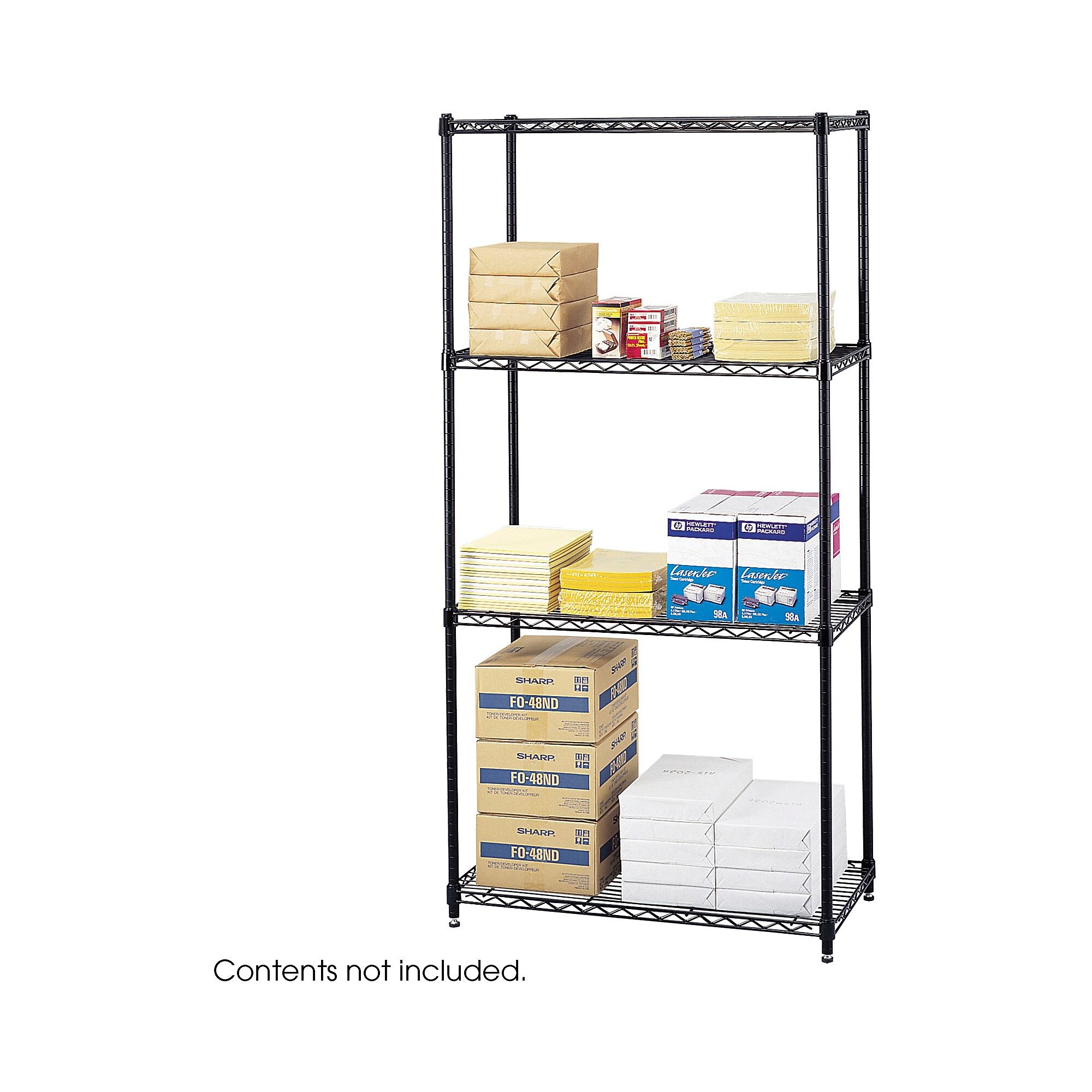 Safco Commercial 2-Shelf Metal Unit, 36″, Black (5276BL) Sansujyuku sansujyuku.com