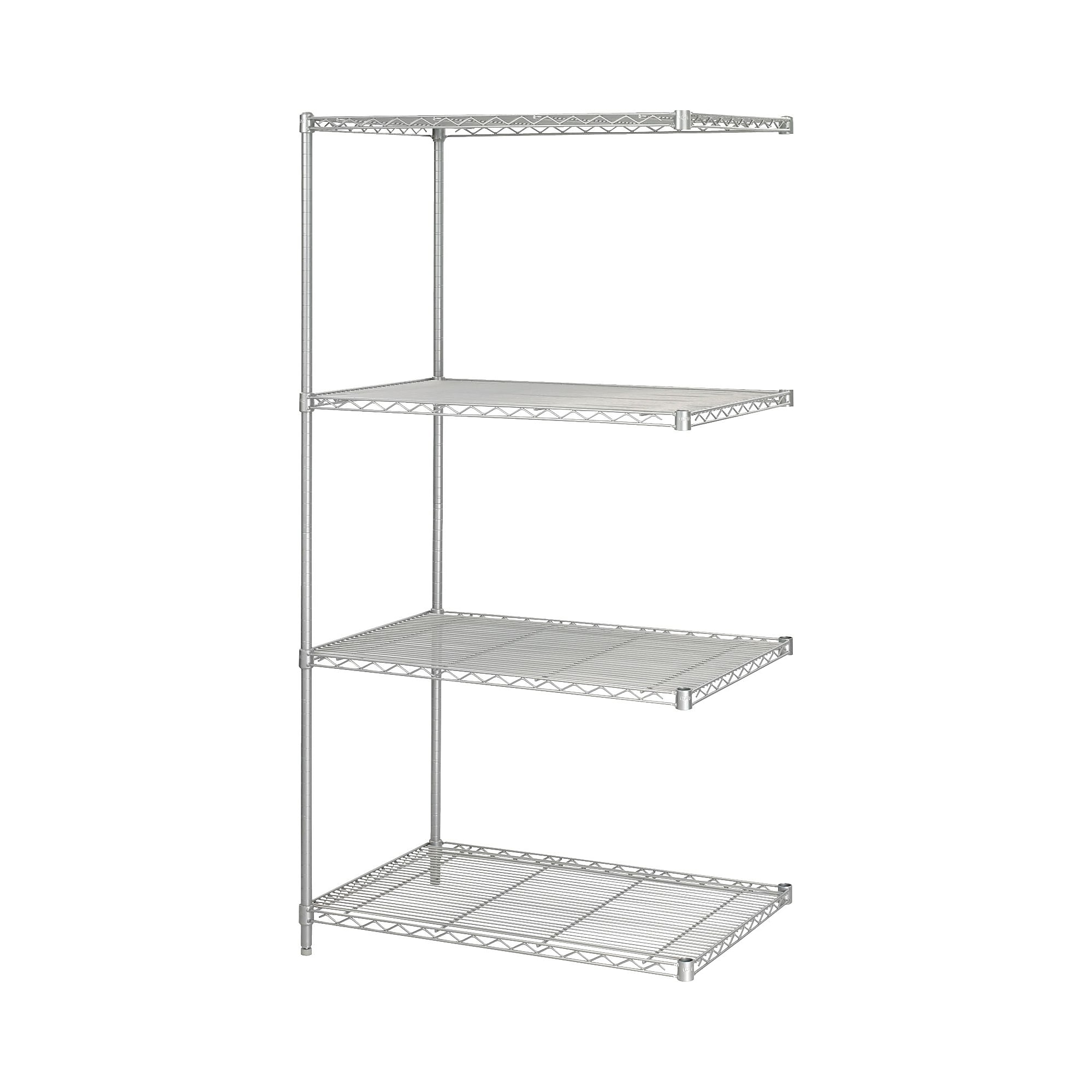 Safco Industrial 4-Shelf Metal Unit, 36″, Metallic Gray (5289GR) Sansujyuku sansujyuku.com