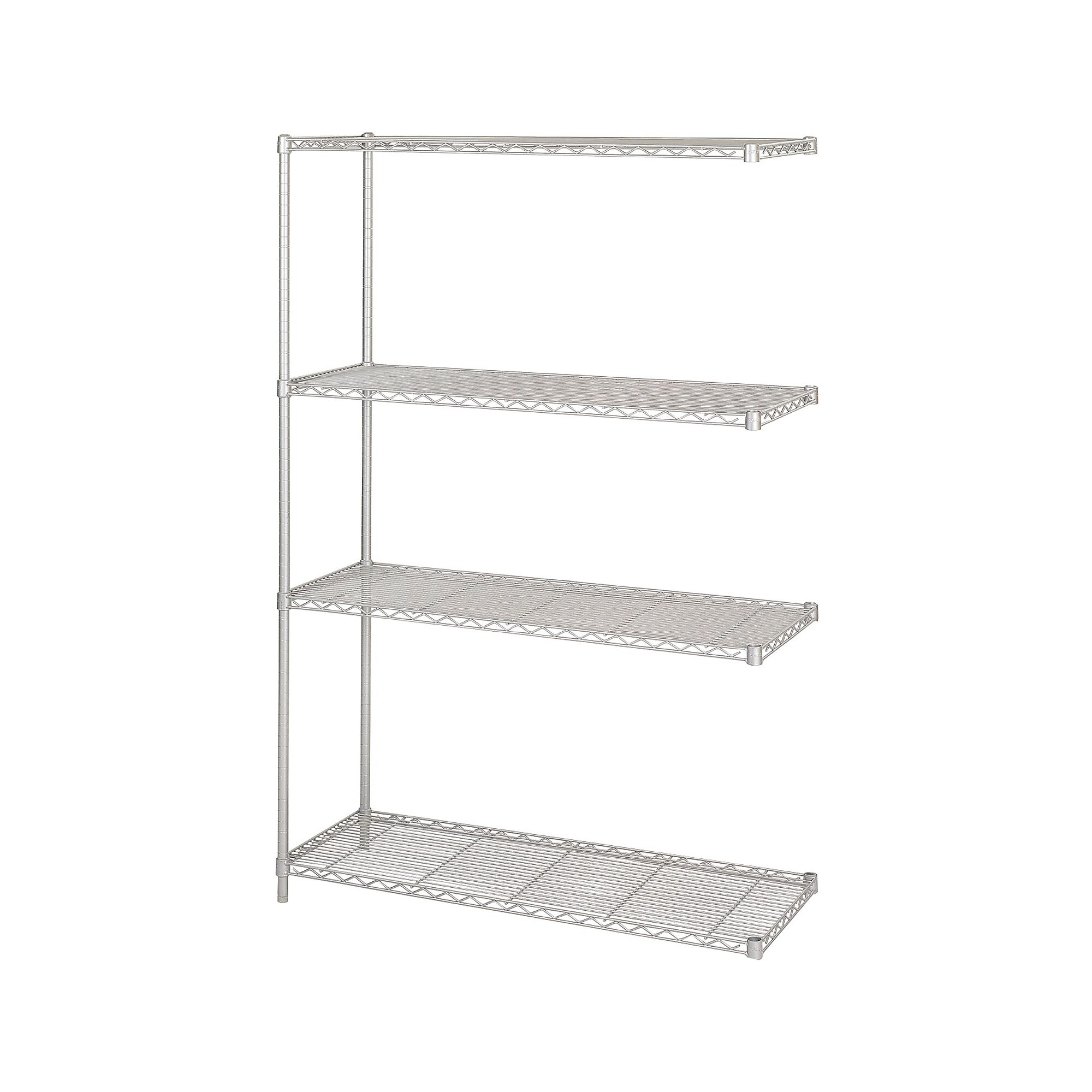 Safco Industrial 4-Shelf Metal Unit, 48.03″, Metallic Gray (5292GR) Sansujyuku sansujyuku.com