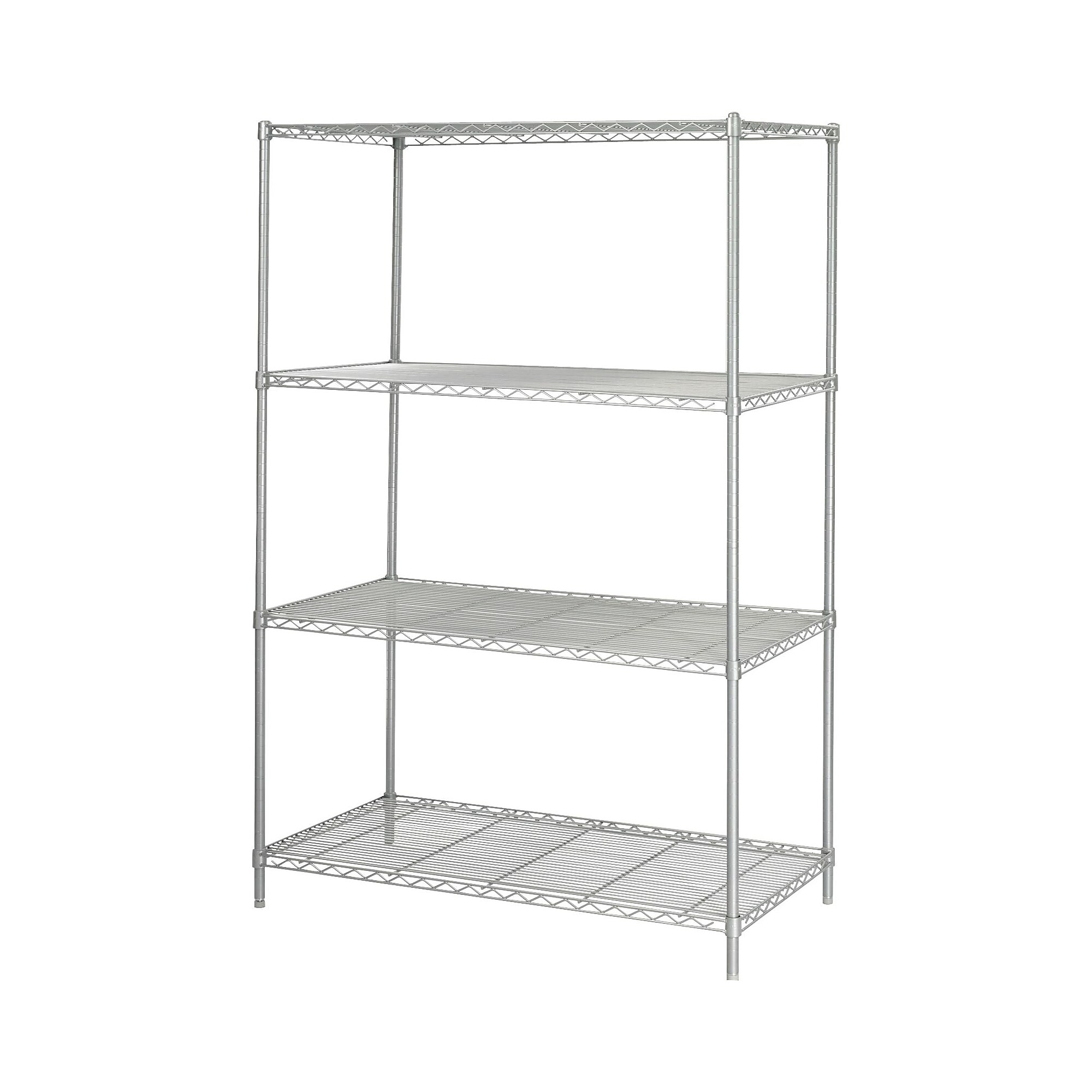 Safco Industrial 4-Shelf Metal Stand Alone, 48.03″, Metallic Gray (5294GR) Sansujyuku sansujyuku.com