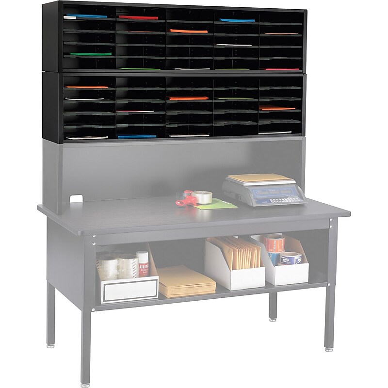 Safco E-Z Sort® 20-Compartment Mail Sorters, 7.5" x 14.25", Black (7751BL) image 1