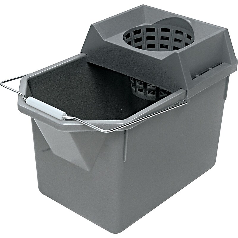 Rubbermaid Pail and Mop Strainer Combination, 15 Quart (RCP 6194 STL) image 1